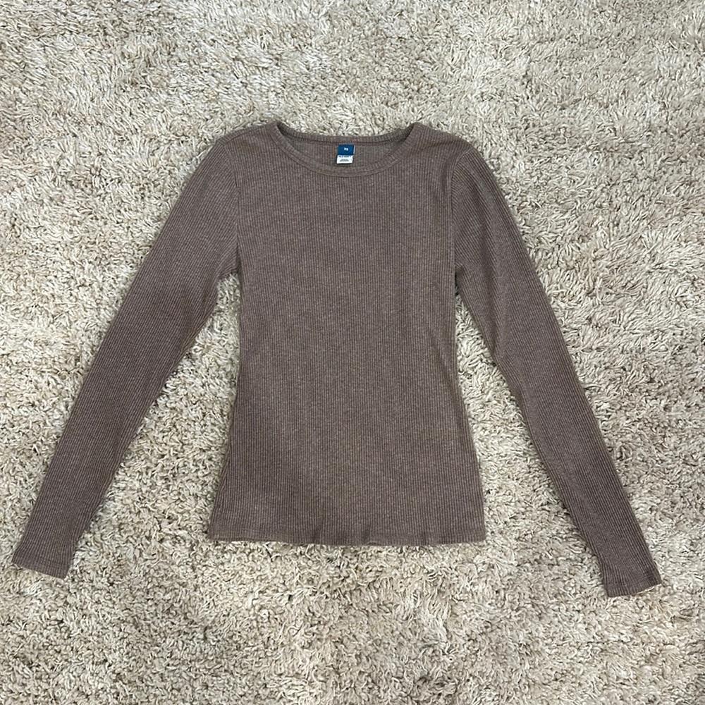 Ribbed Long Sleeve Top